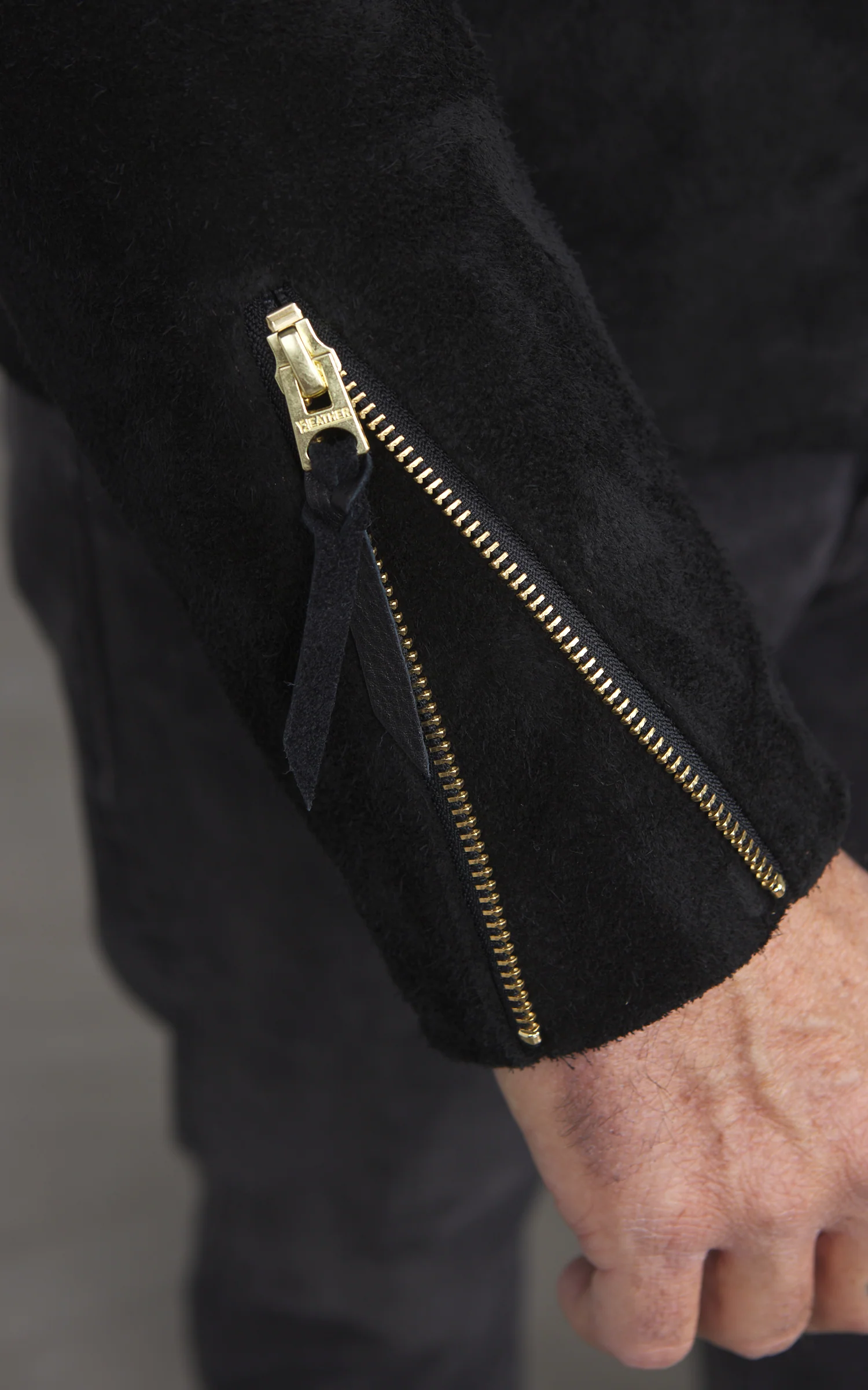 Y'2 Leather TR-65 Steer Roughout Single Riders Jacket Black - Image 10