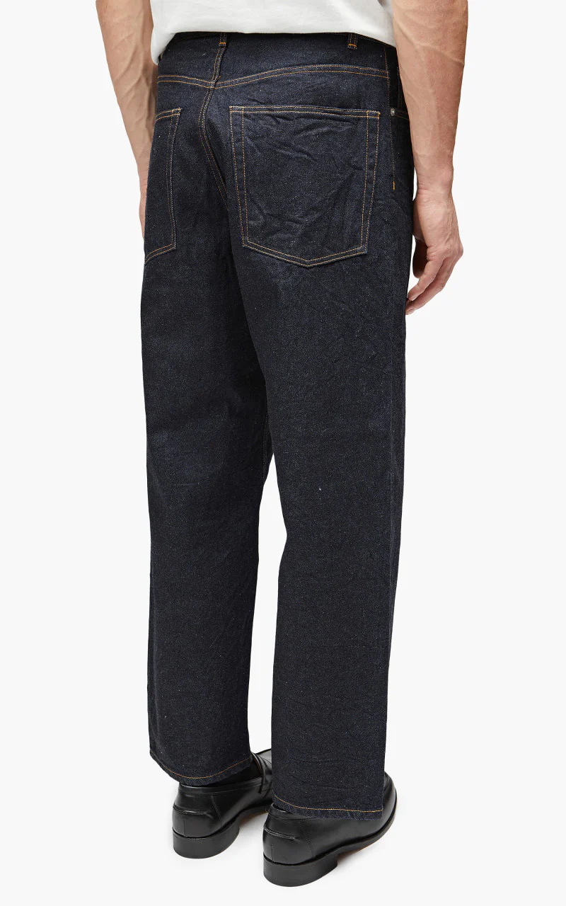 YLÈVE 13.5oz Denim Baggy Trousers Indigo - Image 4
