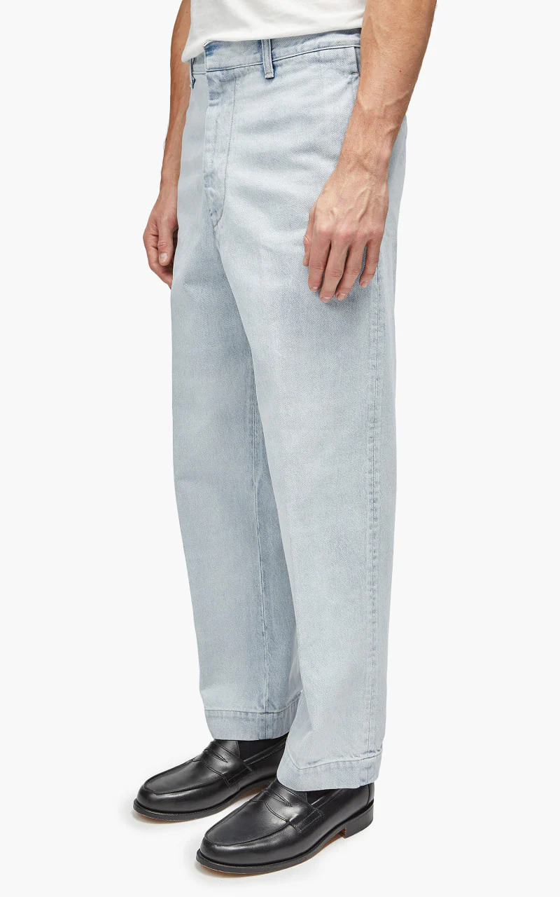 YLÈVE 13.5oz Denim Trousers Fade Ice Indigo - Image 5