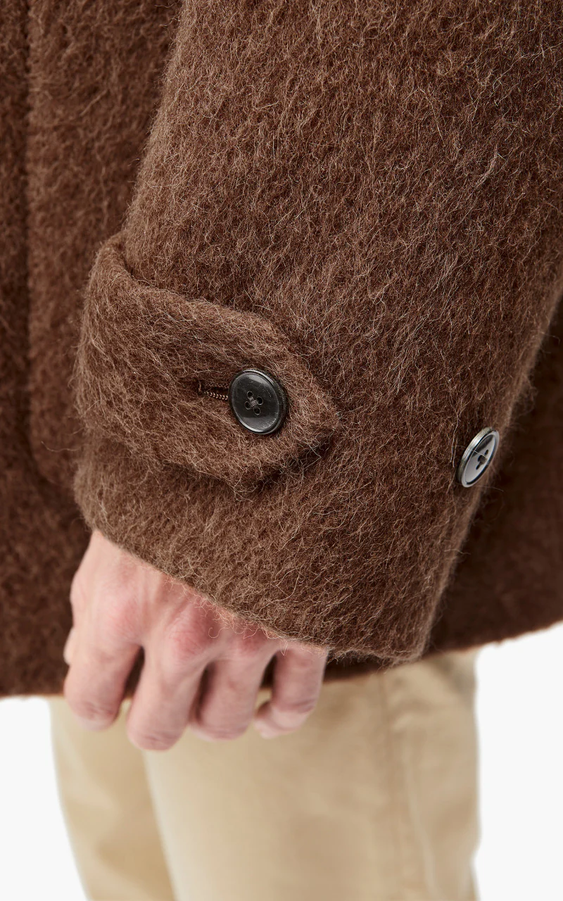 YLÈVE Wool Alpaca Reversible Coat Tobacco - Image 6