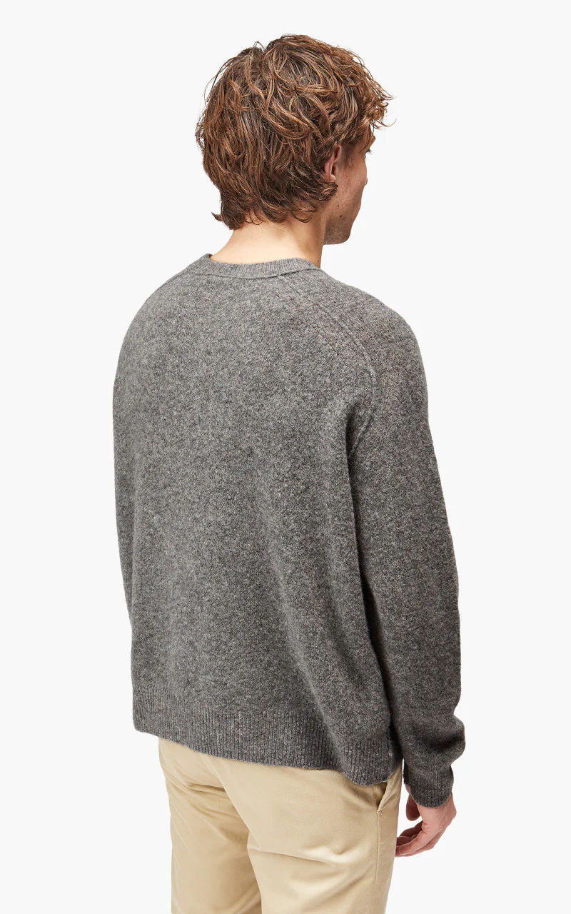 YLÈVE Wool Boucle Knit Pullover Grey - Image 5