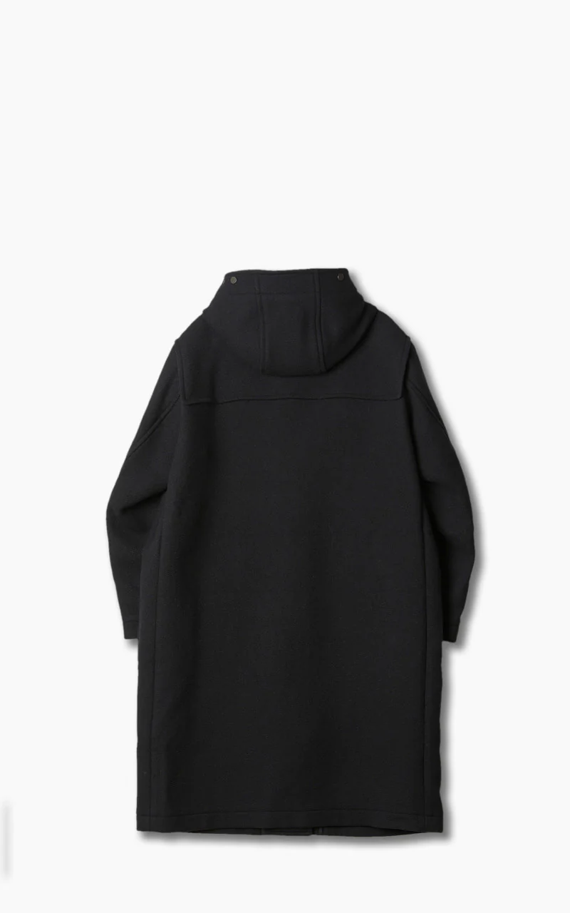 YLÈVE Wool Double Twill Duffle Coat Black - Image 3