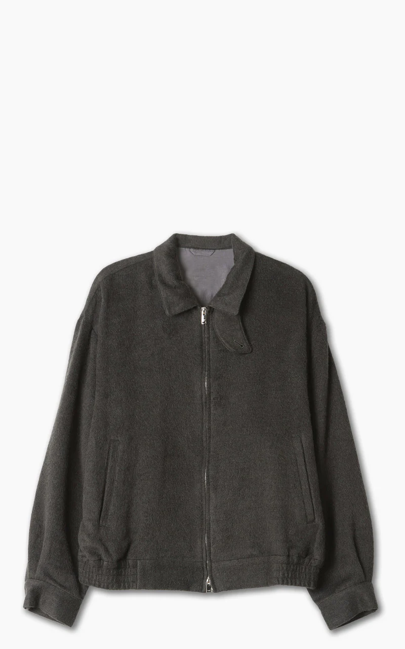 Yoke Cotton Yak Zip Blouson Charcoal